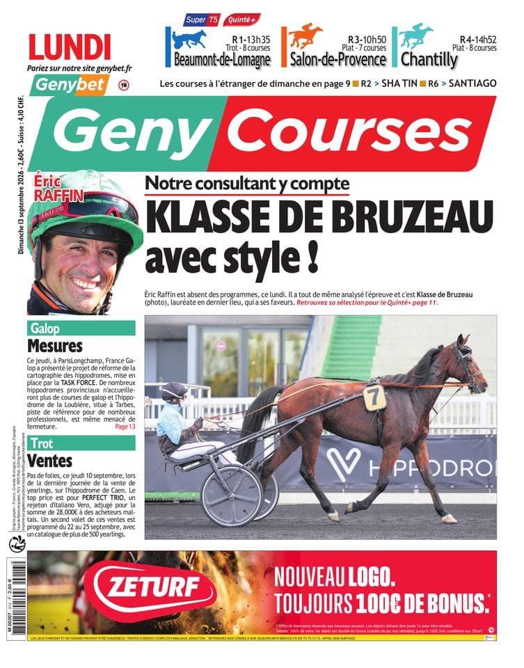 Couverture de l'édition du Dimanche 13 septembre 2026