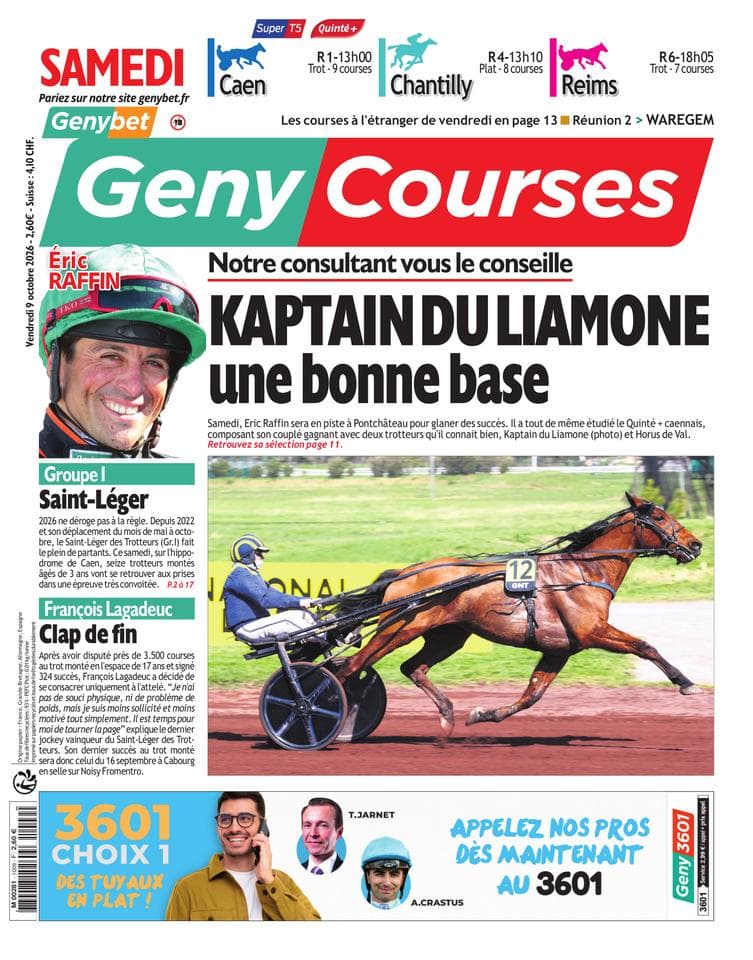 Couverture de l'édition du Vendredi 9 octobre 2026
